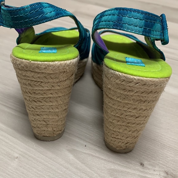 Calypso St. Barth for Target Blue and Green Size 7 Sandals - Picture 5 of 12